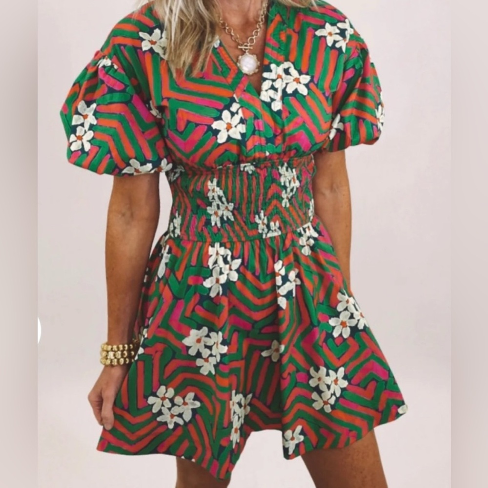 Floral Puff Sleeve Dress by pinch medium